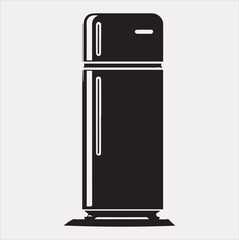 Frezz Refrigerator vector silhouette on a white background