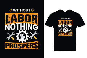 Labor Day Typography t- shirt design template 