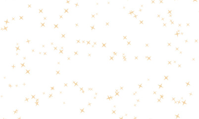 Gold confetti luxury glitter stars dust particles, transparent background