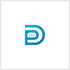 DP  PD  P  D monogram lettering logo