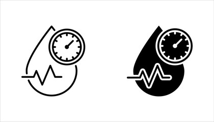 Blood pressure icon set vector illustration on white background