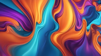 Fototapeta premium Abstract Fluid Art with Vibrant Colors