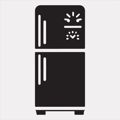 Frezz Refrigerator vector silhouette on a white background