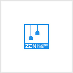 Fototapeta premium logo furniture, lamp, retangle simple