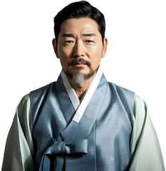 한복입은 중년 남성