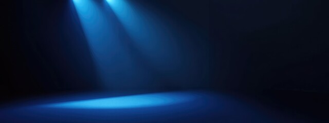 Dark Blue Gradient Background with Spotlight for Minimal Product Display