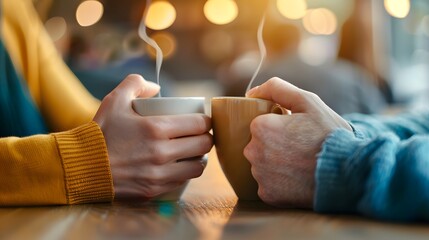 Intimate Friendship Talk Between Two Friends in a Cozy Cafe - Emotional Support and Heartfelt Connection