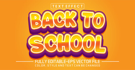Back to school Text effect editable