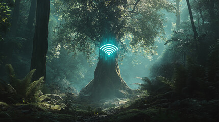 Wi-Fi distribution from trees. wireless internet
