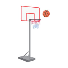 Basketball hoop cartoon vector illustration. Outdoor basketball stand, suitable for daily sports. Basketball goals are suitable for any season. © lara