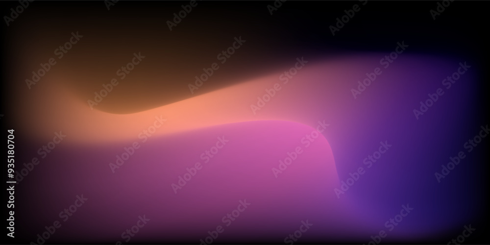Poster abstract colorful gradient background with flowing purple, violet, and orange colors blending smooth