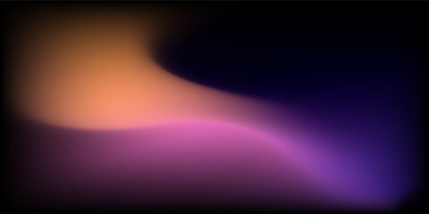 abstract vector colorful gradient background with flowing purple, violet, and orange colors blending smoothly on a dark backdrop