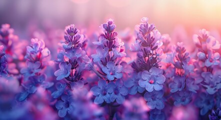 Fototapeta premium Vibrant Purple Flowers in Bloom