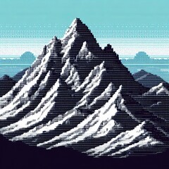  A text based representation of a mountain range using ASCII cha