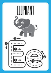 English alphabet tracing practice worksheets, educational letters a-b dot tracing pattern For children in kindergarten