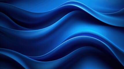 Obraz premium A smooth, flowing abstract design in various shades of blue.