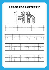 English alphabet tracing practice worksheets, educational letters a-b dot tracing pattern For children in kindergarten