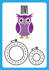 English alphabet tracing practice worksheets, educational letters a-b dot tracing pattern For children in kindergarten