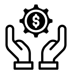 Obraz premium Circulation of money vector icon illustration.