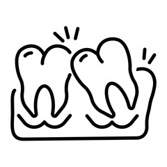 Periodontology icon in linear style 