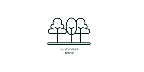Sustainable Forest Vector illustration Icon