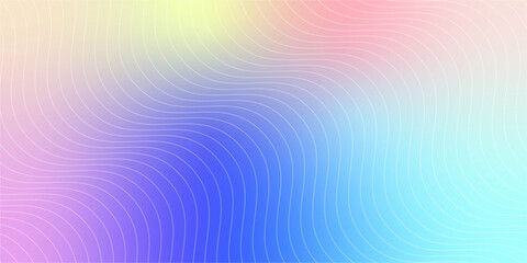 Multicolour pastel background with wavy lines