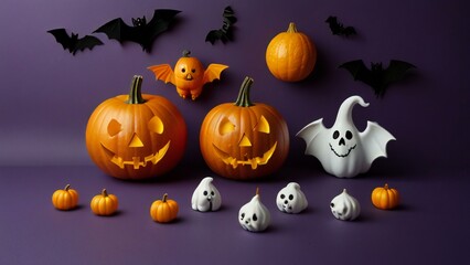 halloween background with pumpkin