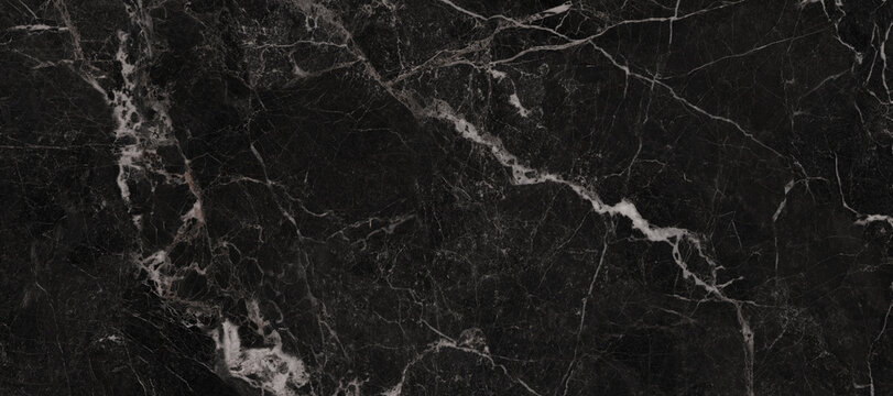 black Granite Marble Background, Royal Black and white vain marble stone, natural pattern texture background and use for interiors tile, luxury design with high resolution, Modern floor decoration.