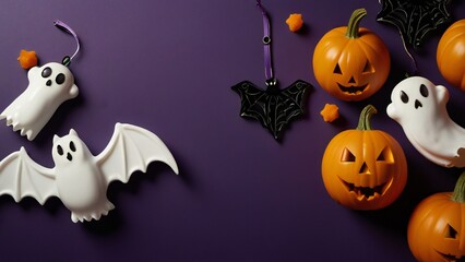halloween pumpkin with bats