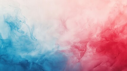 Fototapeta premium A soft gradient of red and blue smoke-like textures blending together.