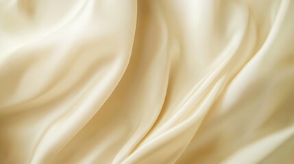 Obraz premium Draped Light Beige Fabric Texture with Smooth Curves