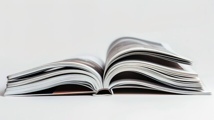 Magazine in white background