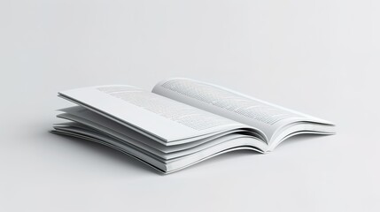 Magazine in white background