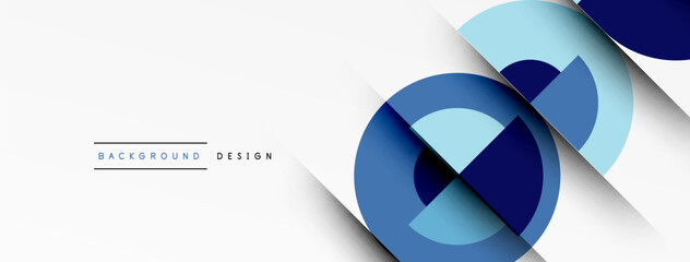 Modern geometrical abstract background - circles. Business or technology presentation design