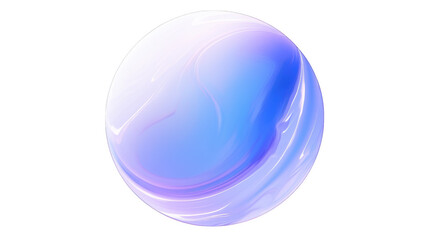 A purple glassy spherical icon representing modern technology and innovation isolated on transparent background cutout png