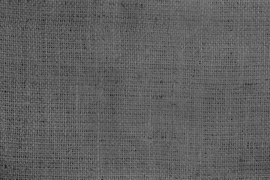 black and white background: close up of burlap texture
