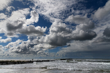 Stormy Baltic sea, Pape, Latvia.