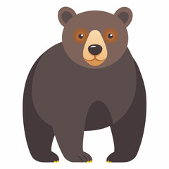 Bear Cartoon Vector Silhouette