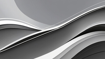 Abstract gray background with smooth lines. Dynamic waves. vector illustration