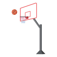 Basketball hoop cartoon vector illustration. Outdoor basketball stand, suitable for daily sports. Basketball goals are suitable for any season. © lara