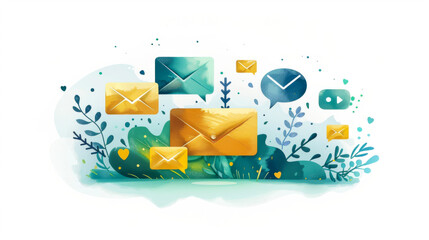 Obraz premium Crafting effective email messages for business success in speech bubble