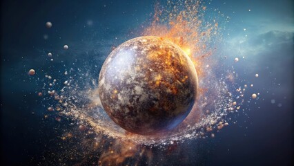 Mercury splattering abstract concept  , Mercury, splatter, abstract, concept,, liquid, metal, toxic, hazardous, shiny