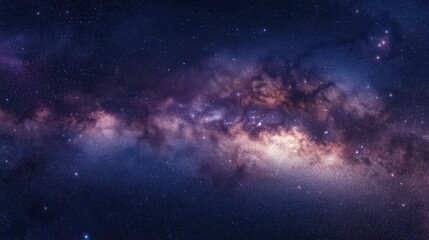 Obraz premium A stunning view of a galaxy filled with stars and cosmic clouds.
