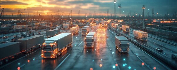 Automated vehicles in smart logistics centers, transforming the logistics tech sector.