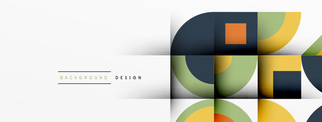 Modern geometrical abstract background - circles. Business or technology presentation design