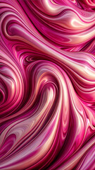 Obraz premium Abstract fluid pink and gold marble texture, digital art in vibrant swirls