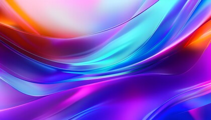 Fototapeta premium 3d rendering of colorful abstract changing glass design, AI generated