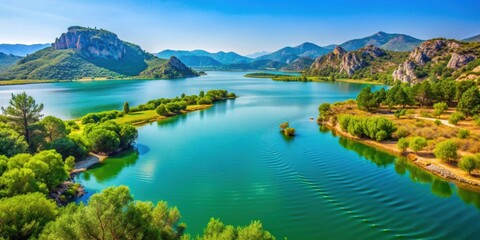 Tranquil view of Dalyan sea in Turkey with lush green surroundings , Turkey, Dalyan, sea, Mediterranean, Turkish