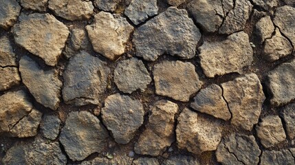 Obraz premium Close-Up of Weathered Stones Forming Natural Textured Surface