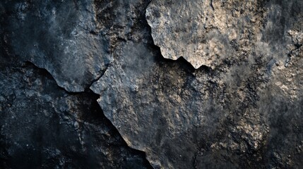 Abstract close-up image of a rugged textured rock surface in a natural setting